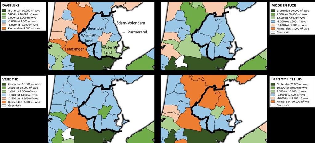 online marktaandeel (in %-punt) harder dan de bevolking (in %), dan neemt de marktruimte voor