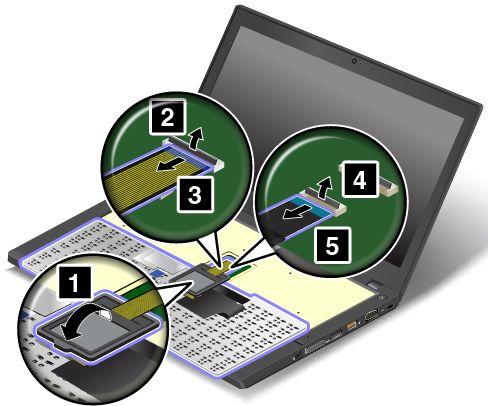 8. Laat het toetsenbord op de polssteun rusten en ontkoppel de aansluitingen.