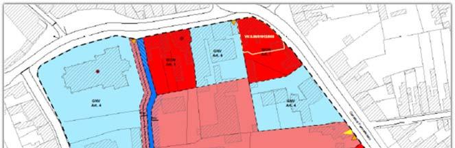 De bestemmingszone projectzone woongebied met parkachtig karakter heeft een oppervlakte van ca 2,3 ha.