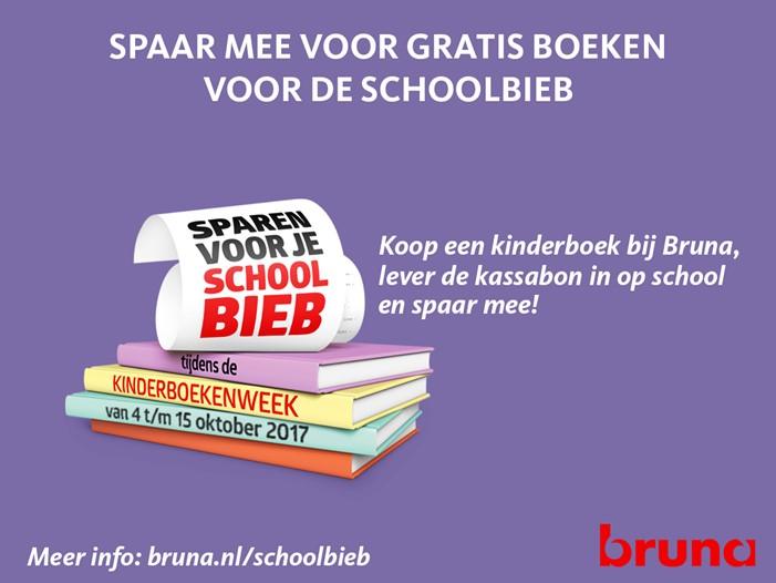 Wij mogen 20% van het totaalbedrag aan kinderboeken uitzoeken bij Bruna. Helemaal voor niets.