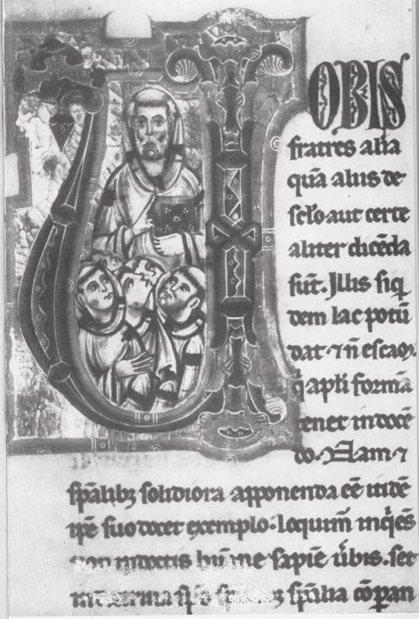 8 Bernardus onderwijst zijn monniken. Ontleend aan: Jean Leclercq, Initiation aux auteurs monastiques du Moyen Age.