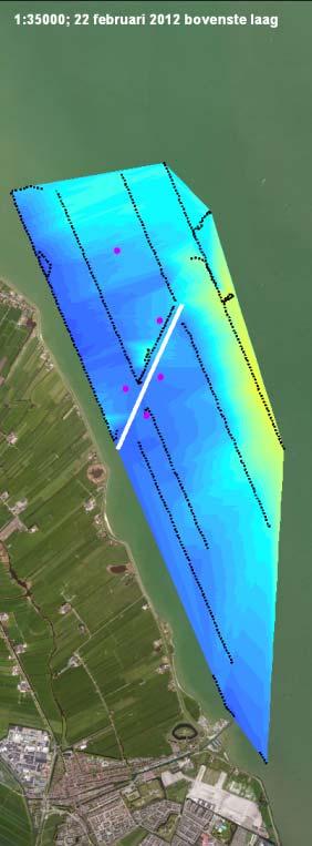 zien is. Omzetting van NTU naar mg/l Om een vergelijking te kunnen maken tussen de troebelheidswaarnemingen van de sondes op de meetpalen en de gevaren lijnen is de NTU waarde minder geschikt.