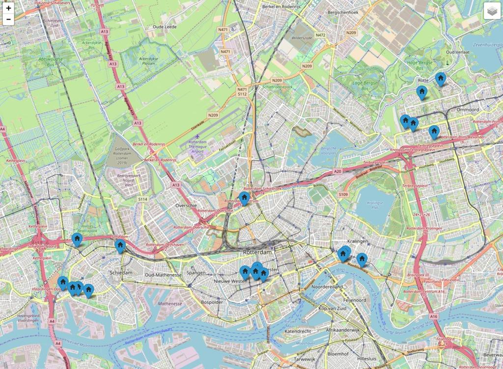 Sensoren stikstofdioxide Als eerste zijn er in 2017 sensoren in paddestoelen ingezet in RoMerdam / Schiedam.