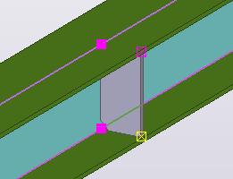 Koppel de twee buitenhandles van het schotje aan het vlak van de bovenflens. Gebruik dezelfde methode als in stap 5. 7.