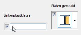 3. Definieer dat het tekstvak Linkerplaatklasse alleen gedimd moet worden weergegeven als het rechterschotje is gemaakt. a. Selecteer in de lijst Platen gemaakt de afbeelding voor de rechterplaatklasse.