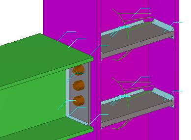 2. Explodeer (pagina 20) de eindplaatcomponent. 3. Voeg twee componenten Schotjes (1003) toe. 4. Maak een geneste gebruikerscomponent die de schotjes en de eindplaatobjecten bevat. a.