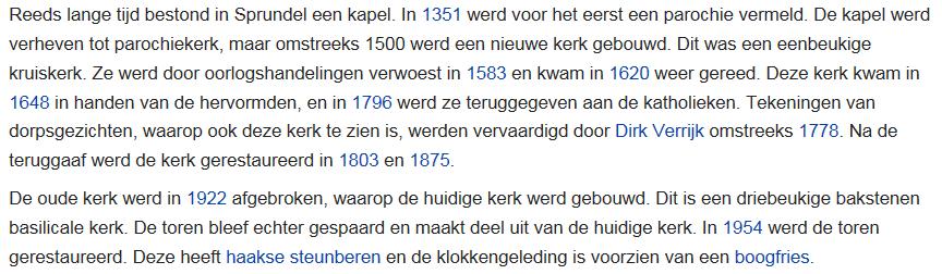 Johannes de Doper kerk - Sprundel Zonder het