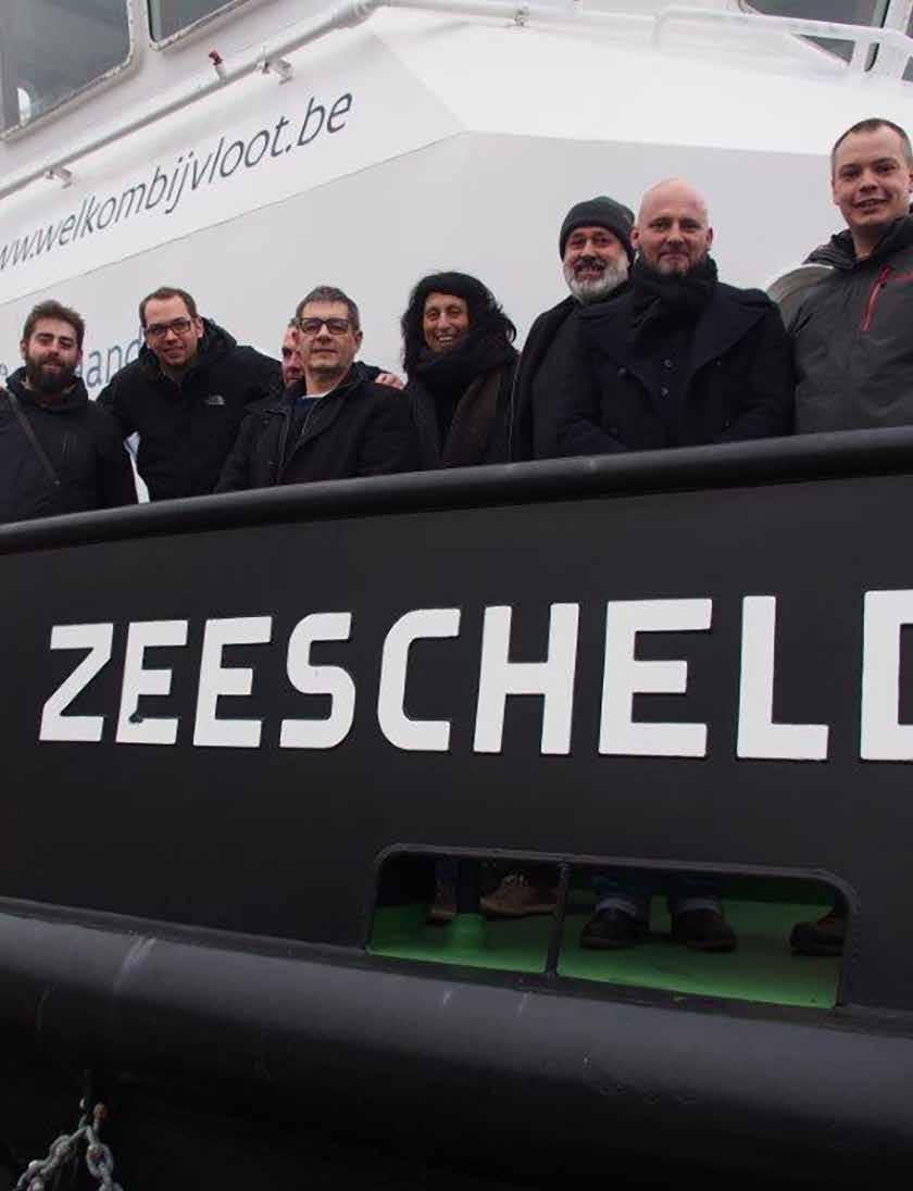 10 FEBRUARI 2017 - Verkeersleiders Zandvliet varen mee met de Zeeschelde Voor de jaarlijkse herhalingstraining varen de verkeersleiders van verkeerscentrale Zandvliet mee aan