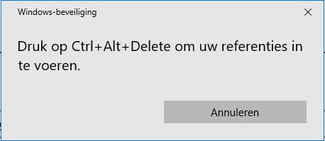 Eerst zal Windows deze pop-up weergeven: U moet op OK klikken.