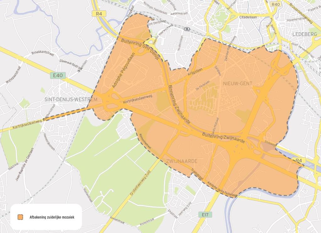 5.1.5 Witte zone De witte zones of de buitengebieden zijn de zones die buiten de hierboven genoemde zones vallen. Deze gebieden worden eerder gekenmerkt door een meer autogerichte bereikbaarheid.