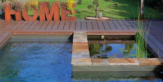 Het palet reikt van een bassin met een minimalistische uitstraling tot en met beplante gedeelten die