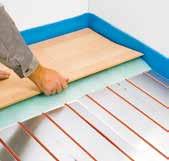Laminaat of parket ondervloer voor houten vloer of laminaat T2Red verwarmingskabel T2Reflecta platen Vulmateriaal (optie) Ondervloer