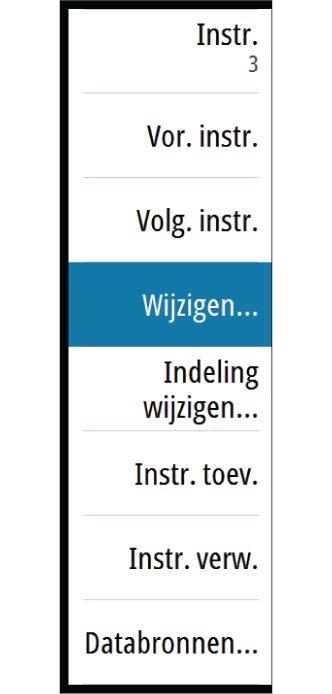 Ú Notitie: Als u informatie over brandstof/motor wilt weergeven, moet informatie over de motor en brandstoftank zijn ingesteld in het paneel Instellingen.