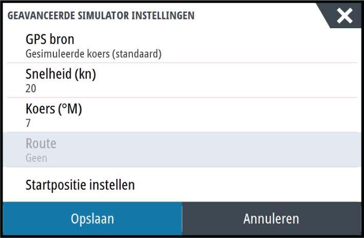 GPS-bron Selecteert van waaruit de GPS-gegevens gegenereerd worden.