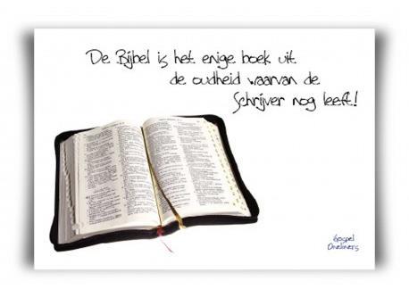 't Boek der boeken Bij 't openslaan van 't Boek der boeken Gedenk, o Christen! Dag aan dag, Dat wie dat Woord wil onderzoeken, Geen eigen licht vertrouwen mag.