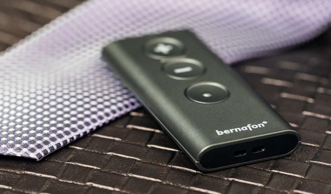 Bernafon RC-A afstandsbediening U kunt ook het volume regelen en van programma wisselen met de onopvallende RC-A afstandsbediening.
