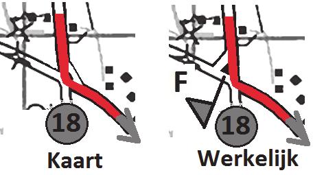 Nu niet de punt van pijl 13 tegengesteld rijden, maar via c d a e naar pijl 14, RC B, Op punt Y RC Y.