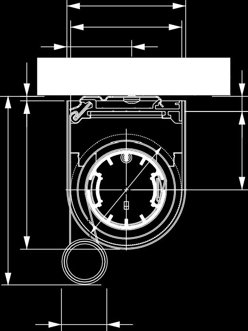 Ø38 mm - op basis van de dikte van de stof en afmeting wordt de buis