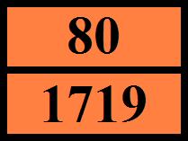 Voertuig voor vervoer van tanks : AT Transportcategorie (ADR) : 2 Gevaarnummer (Kemler-nr.) : 80 Oranje identificatiebord : Code tunnelbeperking (ADR) : E 14.7.
