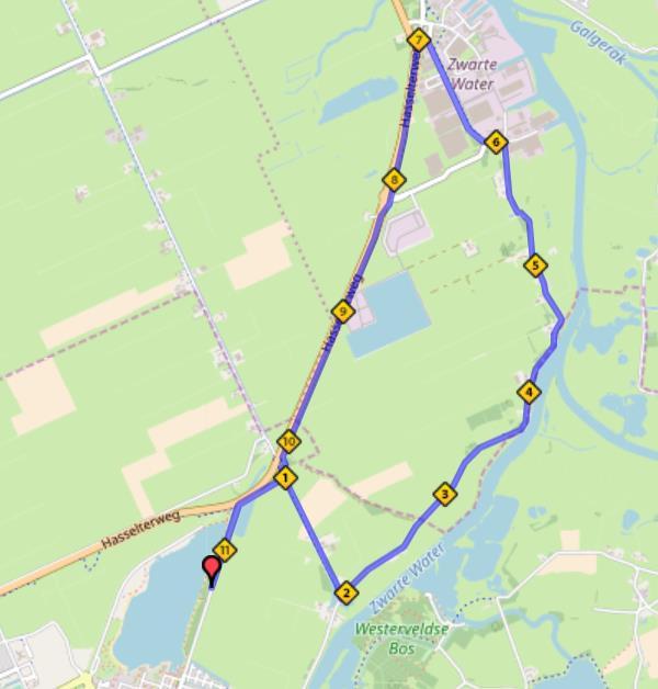 Fietsparcours Kwart Triathlon: 39.4 KM (4 rondes) Achtste Triathlon: 20.7 KM (2 rondes) 1/16 e JEUGD Triathlon: 11.