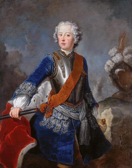 166 De Pruisische koning Frederik II en zijn verduisterde lenen in de Lage Zwaluwse Rietwaard 5. Frederik II als kroonprins op een olieverfschilderij vervaardigd in 1736 door Antoine Pesne.