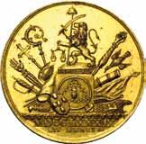 Zuidelijke Nederlanden, 1789, gouden penning Viering van de Brabantse revolutie door les graissiers (verkopers van eieren, boter en andere levensmiddelen) van Brussel, door J.