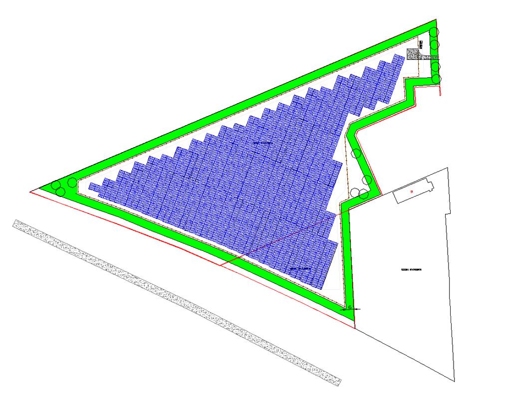 ANALYSE INITIATIEF ZONNEPANELENVELD Door VARTEC BV is een principe opgezet voor het beoogde zonnepanelenveld. Daarbij zijn de volgende randvoorwaarden gehanteerd: weide van ruim 3 ha (3.