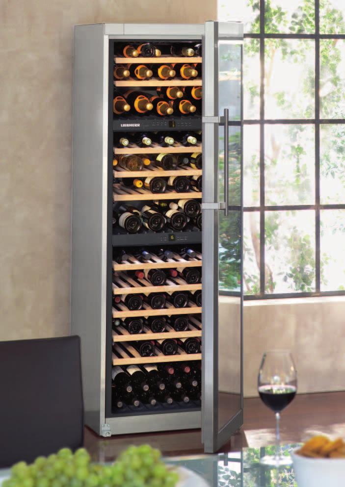 De Vinidor-serie De Vinidor-serie cobineert de voordelen van de wijnbewaar- en wijnkliaatkasten optiaal in één apparaat.