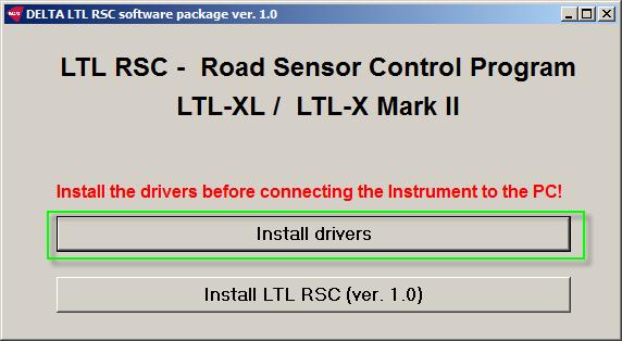 LTL RSC-programma The Road Sensor Control software, LTL RSC, is bedoeld als ondersteuning van uw werk met de LTL-XL en de LTL-X Mark II.