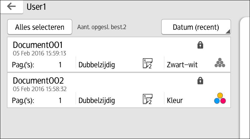 De functie Afdrukken snel vrijgeven gebruiken De functie Afdrukken snel vrijgeven gebruiken Met de snelle toepassingen die worden geïnstalleerd op dit apparaat, kunt u sommige printerfuncties vanuit