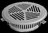 Luchtverdelingsproducten SFD Het SFD vloerrooster is gefabriceerd van aluminium en wordt op verzoek in een RAL-kleur geverfd.