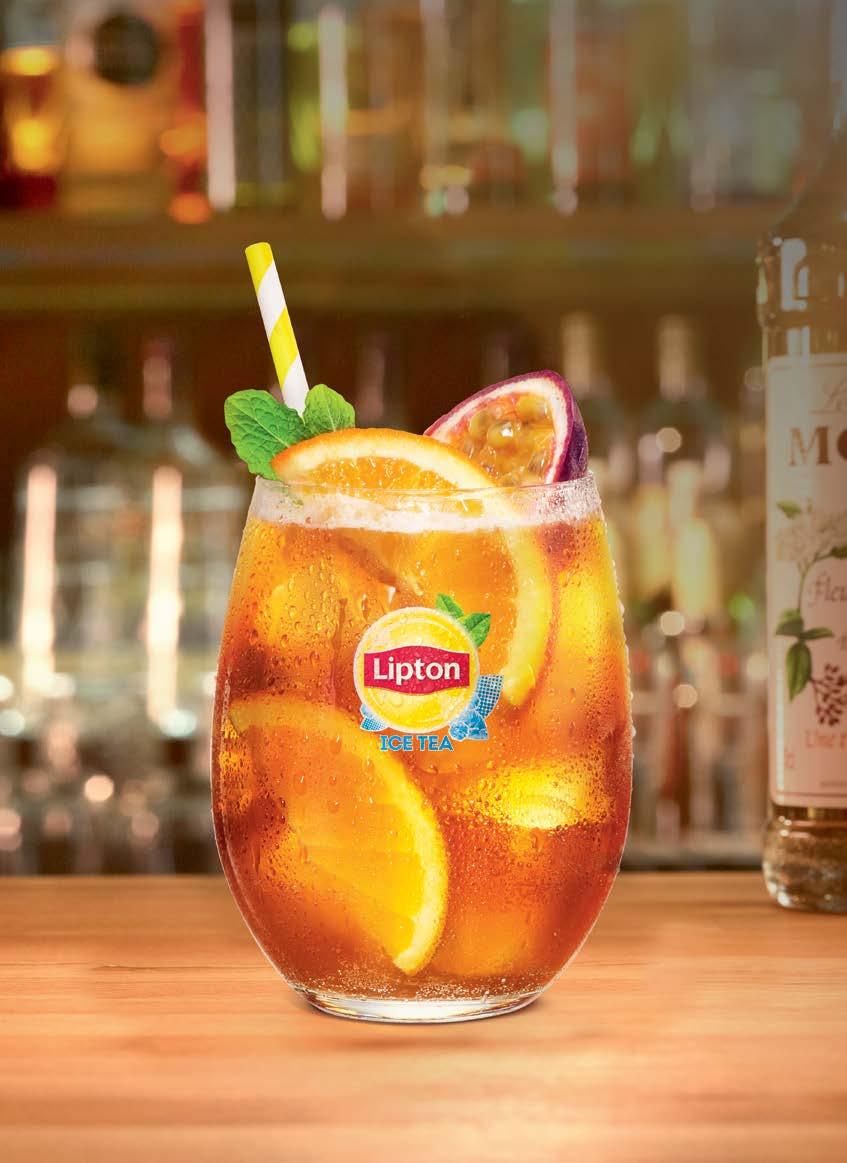 Tip! Voeg de ice tea nét voor het serveren toe. De sparkle zorgt voor extra aroma. zie ook pag. 5 SPARKLING PASSION FRUIT Braziliaanse flair in een glas.