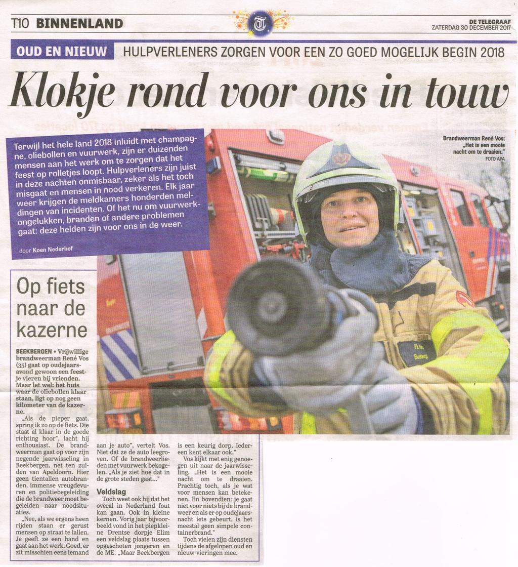 Varia Vrijwillige brandweerman René Vos