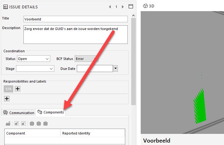 BCF GEBRUIK IN SOLIBRI: Maak een issue aan.