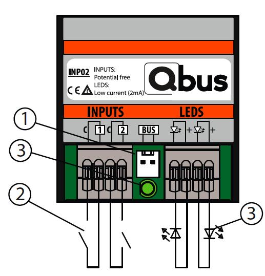 Minstens drie verschillende merken schakelaars (waaronder Niko, Bticino, ) moeten rechtstreeks (zonder tussenmodule) op de twee-draads bus aangesloten kunnen worden.