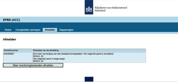 Toevoegen Kies voor deze optie als u een nieuw energielabel wilt registreren, een nieuwe combinatie van opnamedatum, postcode en huisnummer. U creëert hiermee een nieuw registratienummer.