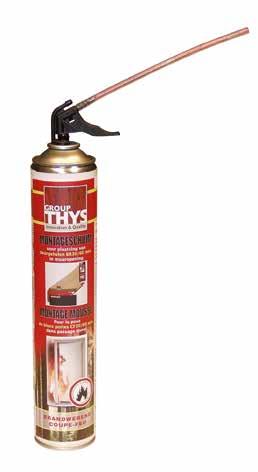 breedte 12 à 15 MOUSSE DE MONTAGE THYS Fixez définitivement l ébrasement et les chambranles au mur avec la mousse de montage pour ébrasement spécialement développée par THYS.