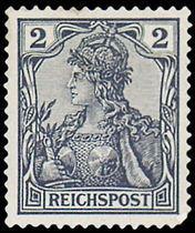 Voor de frankeerwaarden van 1 Mark en hoger van de reeks werden brede zegels met typische beelden van het Duitse Rijk