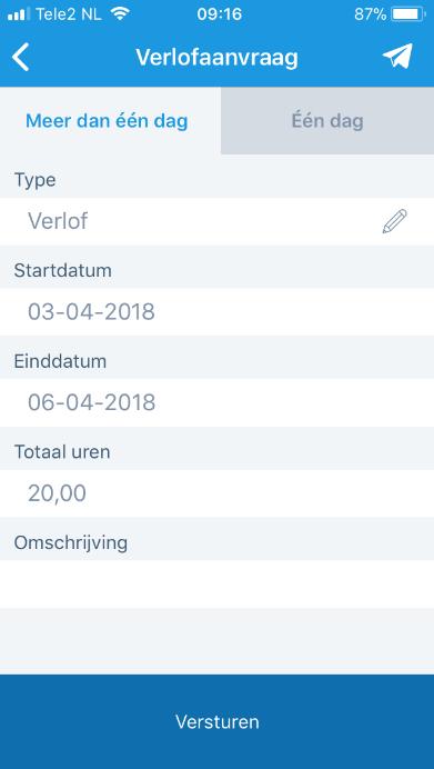 Om loonstroken van eerdere jaren in te zien, swipet u naar rechts.