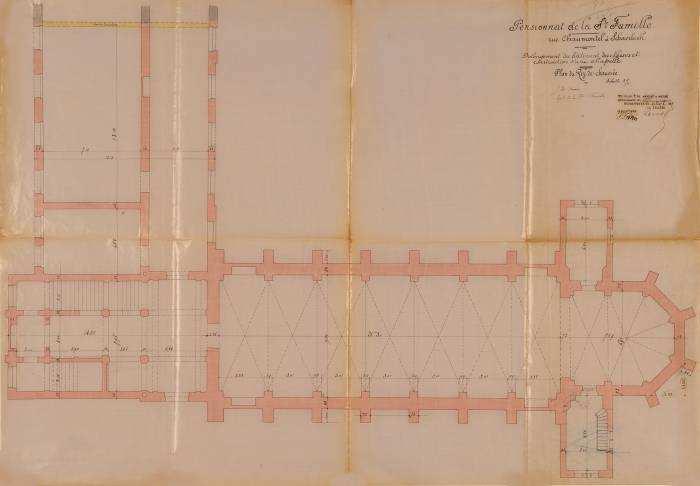 B. Pensionaatgebouw (1891, 1895, 1903) Buitenzijde Langwerpig gebouw met neoclassicistische inslag; drie bouwlagen, de laatste