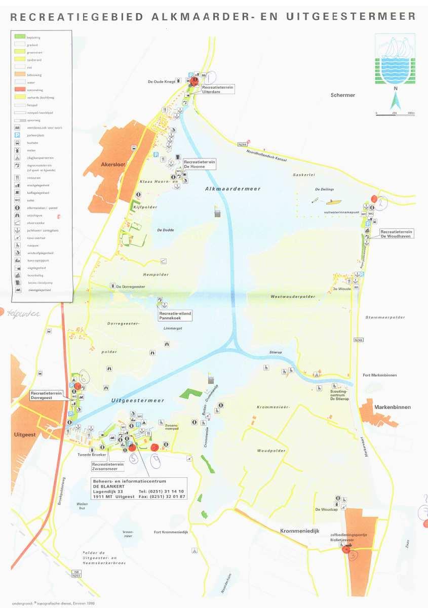 Telpunten Recreatiegebied Alkmaarder- en Uitgeestermeer (RAUM) 5 2 4 1 3 6 7 Telpunten mechanische en visuele tellingen in het RAUM 1.