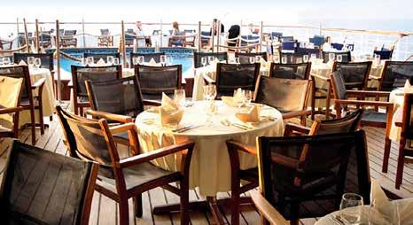 Het buffetrestaurant Veranda Van bij zonsopgang tot zonsondergang kan u in ons restaurant Veranda op het Promenade Deck van een