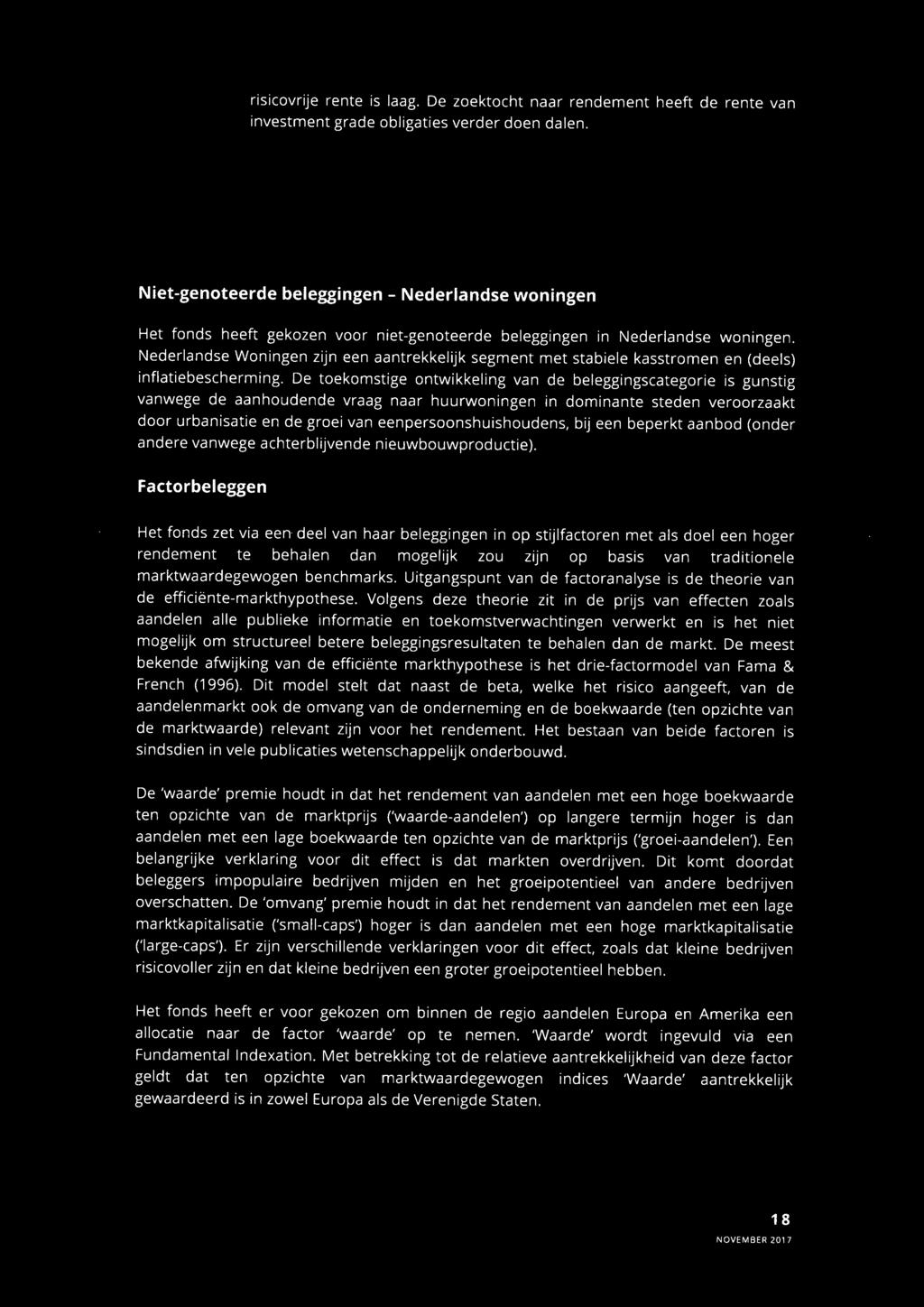 Nederlandse Woningen zijn een aantrekkelijk segment met stabiele kasstromen en (deels) inflatiebescherming.