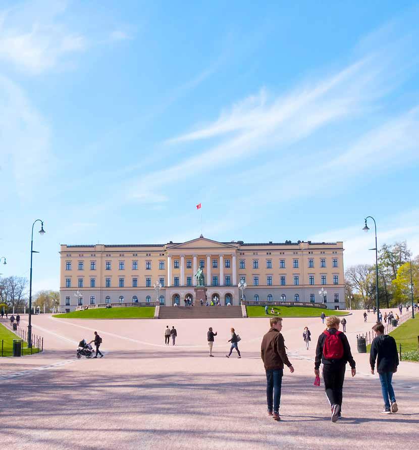 Het koninklijk paleis Dag 1: Vlucht naar Oslo Na aankomst in Oslo staat de bus op ons te wachten voor een eerste