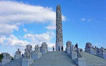 1 2 3 4 5 1. Het Vigeland Park (incl.) is s werelds grootste beeldenpark gemaakt door een enkele kunstenaar, namenlijk de Noorse beeldhouwer Gustav Vigeland.