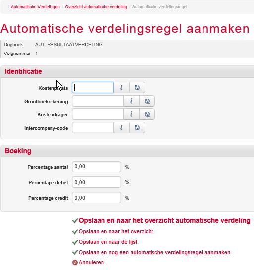 Vul nu de diverse journaalpostregels van het boekstuk in. Kostenplaats: De kostenplaats waarop de boeking betrekking heeft. Grootboekrekening: De grootboekrekening waarop wordt geboekt.