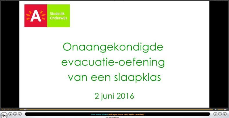 Organisatorische maatregelen Tot 25 slapende kleuters 1 wakende begeleider Vanaf 25 kindjes 2 begeleiders