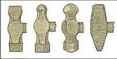 3. Verschillende hamers en soorten hamerslagen Een hamer bestaat uit de volgende delen: De steel: bij voorkeur gemaakt uit onbewerkt essenhout of hickory.