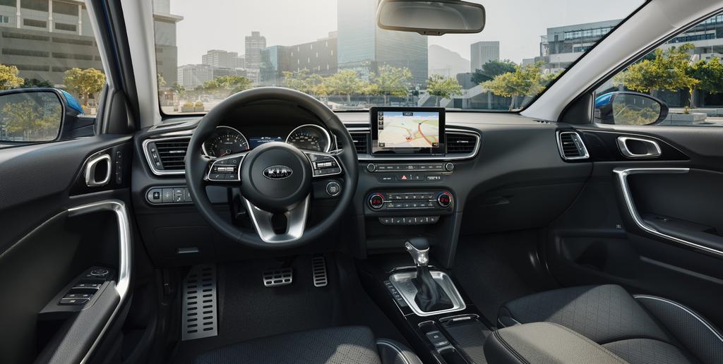 INTERIEUR DESIGN 13 Jij en je dreamteam. De cockpit van de nieuwe Kia Ceed is helemaal ontworpen rondom jou, de bestuurder. Dat zorgt voor intuïtieve bediening en perfecte controle.