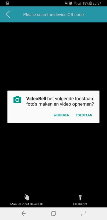 8 6.Deurbel verbinden met het internet en toevoegen aan de app De deurbel kan